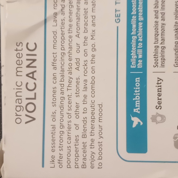 Howlite and lava rock essential oils bracelet .new in box - Picture 5 of 8